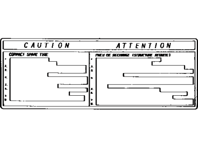 Toyota 42668-12010 Plate,  Compact Spare Tire Caution