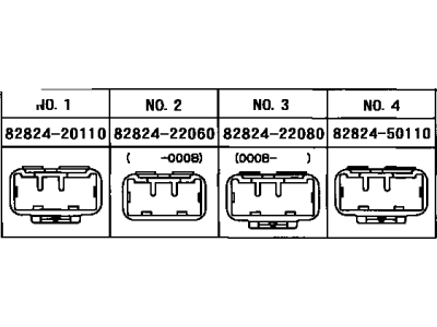 Toyota 82824-20110 Connector,  Wiring Harness