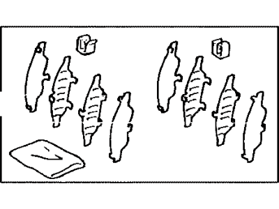 Toyota 04945-06040 Shim Kit,  Anti Squeal,  Front
