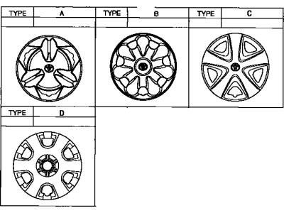 Toyota 42602-12500 Cap,  Wheel