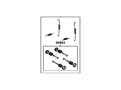 Scion 04942-13030 Spring Kit,  Rear Brake