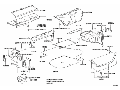 Toyota 64770-33060 Cover Assy,  Spare Wheel