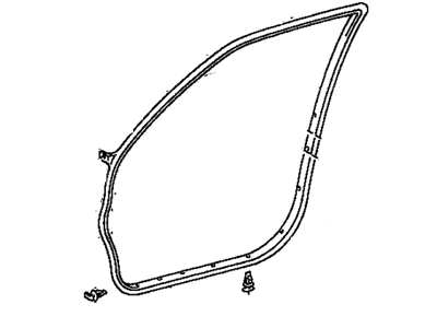 Toyota 67862-02070 Weatherstrip,  Front Door,  LH