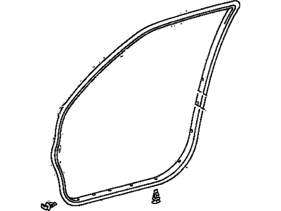 Toyota 67861-02080 Weatherstrip,  Front Door,  RH