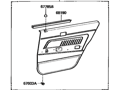 Toyota 67630-2A310-02 Board Sub-Assy, Rear Door Trim, RH