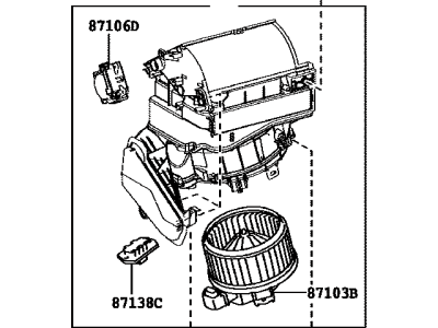 Toyota 87130-12550 Blower Assembly