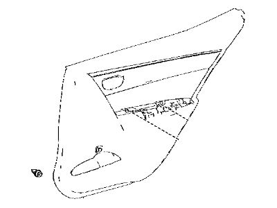 Toyota 67630-02R11-C6 Board Sub-Assembly, Rear Door Trim, Passenger Side