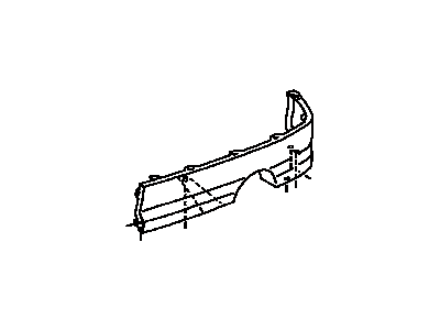 Scion 52161-52911 Piece,  Rear Bumper,  RH