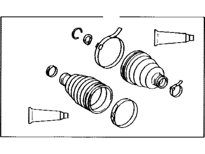 Toyota 04427-0R090 Boot Kit,  Front Drive Shaft,  In & Outboard,  RH