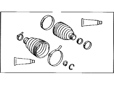 Toyota 04427-47051 Front Cv Joint Boot Kit, In Outboard, Left