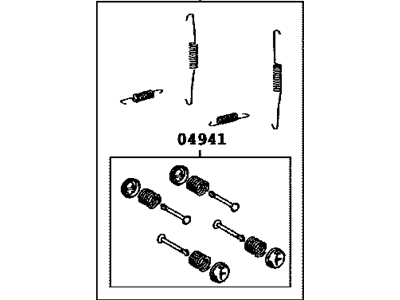 Toyota 04942-46010 Spring Kit,  Rear Brake