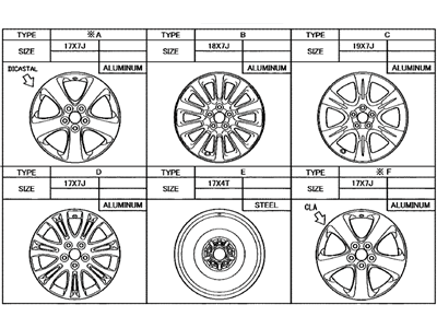 Toyota 42611-08110 Wheel,  Disc (For Spare)