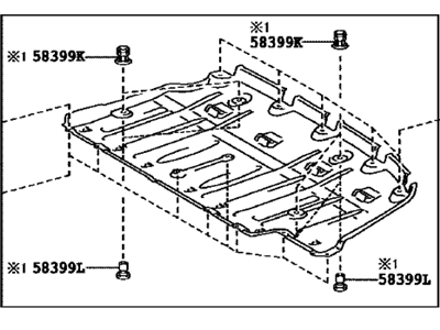 Toyota 58167-08030 Cover,  Rear Floor