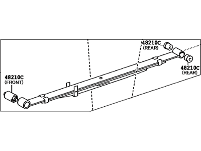 Toyota 48220-04350 Spring Assembly, Rear LH