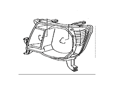 Toyota 81130-04160 Unit,  Headlamp,  RH