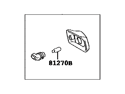 Toyota 81690-0C020 Lamp Assy,  License Plate