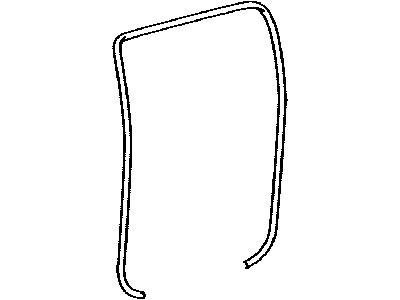 Toyota 62331-04020 Weatherstrip,  Rear Door Opening Trim,  RH