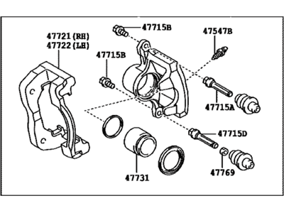 Toyota 47730-04091 Cylinder Assy,  Front Disc Brake,  RH