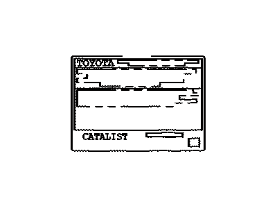 Toyota 11298-75790 Label,  Emission Control Information