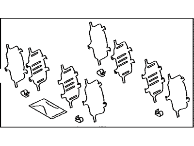 Toyota 04945-0C030 Shim Kit, Anti Squeal, Front