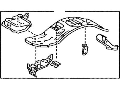 Toyota 53712-04902 Apron,  Front Fender,  Front LH