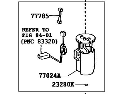 Toyota 77020-04060 Tube Assy,  Fuel Suction W/Pump & Gage