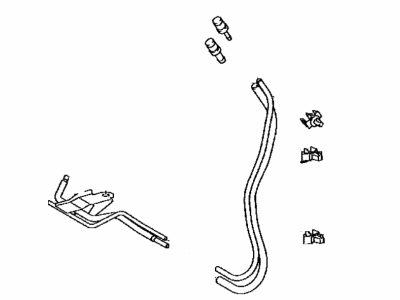 Toyota 41507-35090 Tube,  Front Differential Lock Actuator Breather,  NO.2