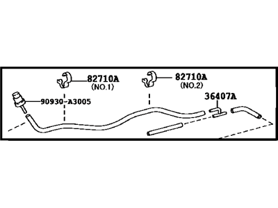 Toyota 36407-04010 Hose Sub-Assembly, Transfer Breather