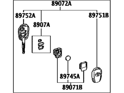 Toyota 89070-04060 Transmitter Assembly, Door Control