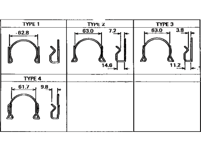 Toyota 31232-20020 Clip,  Release Bearing Hub