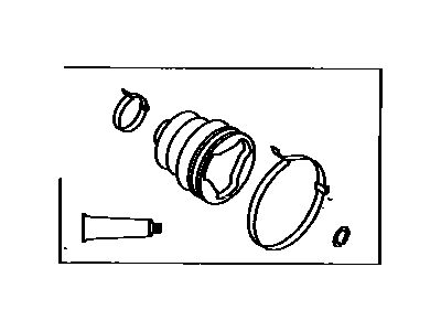 Toyota 04438-20040 Boot Kit, Front Drive Shaft Inboard Joint, Passenger Side