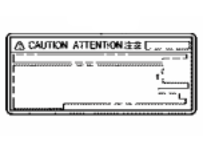 Toyota 861C8-60020 Label,  Mobile Wireless Charger Caution