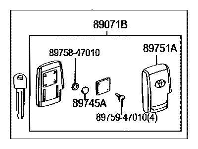 Toyota 89070-47180 Transmitter Assy,  Door Control