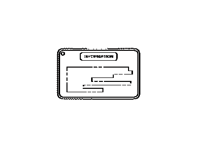 Toyota 11294-28010 Label, Leak Detection Pump Information