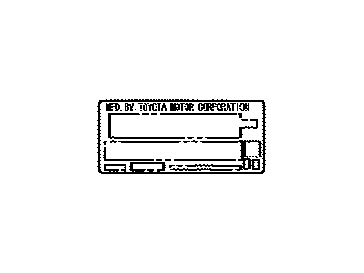 Toyota 74514-33020 Label,  Certification Regulation Information