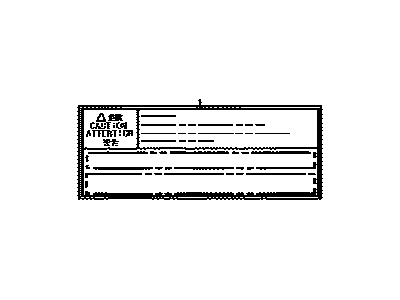 Toyota 47997-60010 Label,  Accumulator Caution,  NO.1