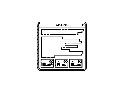 Toyota 41992-42030 Plate,  Caution