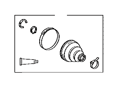 Toyota 04439-12010 Rear Cv Joint Boot Kit Inboard Joint, Right