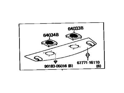 Toyota 64330-16270-01 Panel Assy, Package Tray Trim