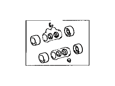 Toyota 04906-16020 Cup Kit,  Rear Wheel Cylinder