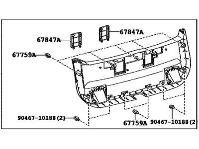 Toyota 67750-47020-C0 Board Assy,  Back Door Trim