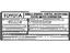 Toyota 11298-36211 Label, Emission Control Information