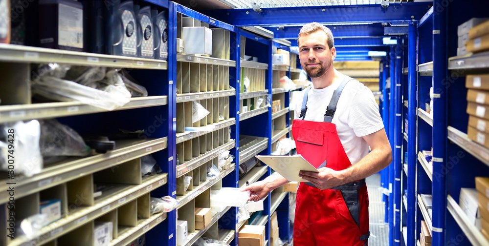 Warehouse with a wide selection of genuine parts